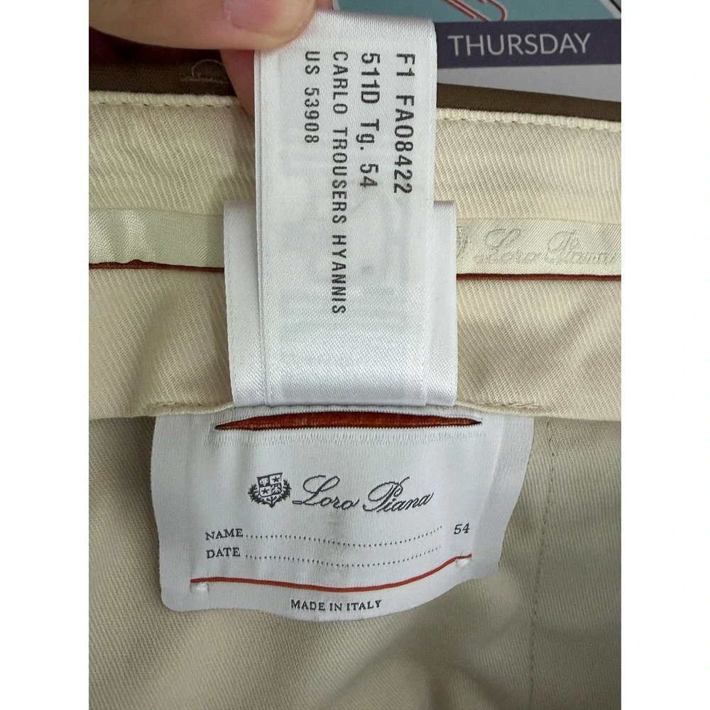 Loro Piana Carlo Trousers Mens 38 Brown Chino Hyannis Pants Italy Preppy Luxury